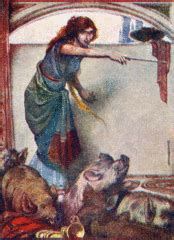 circe turning men into pigs.